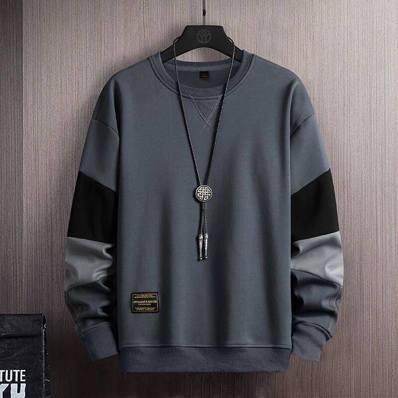 Langarm T-Shirt Herren Pullover, Frühling und Herbst Unterhemd Herren Rundhals Pullover Trendy Trend Marke Casual, Pullover 4XL von Joom DACH