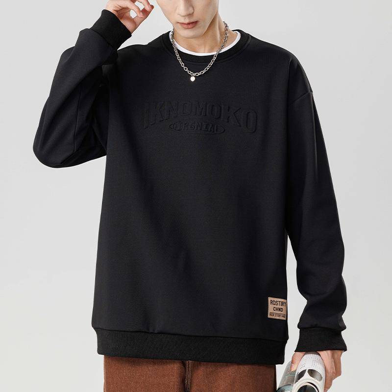 Langarm T-Shirt Herren Übergröße Hoodie Herren Frühling und Herbst Neuer Druck Modemarke Instagram Locker Lässig Unterziehshirt Herrenhemd 8XL von Joom DACH