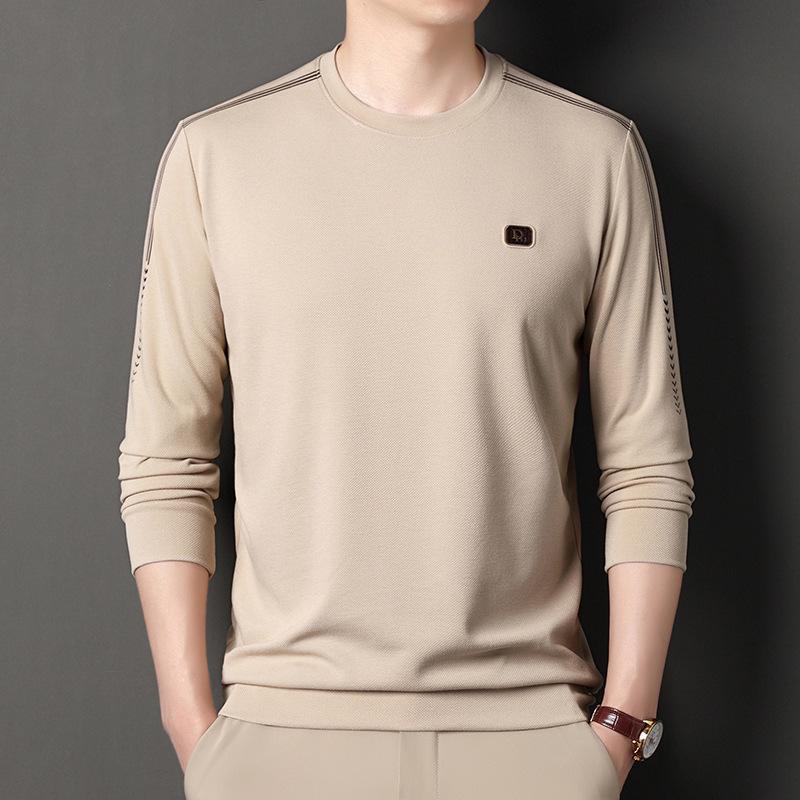 Langarm-T-Shirt Unterhemd für Herren Frühling und Herbst Neues lässiges vielseitiges trendiges Sweatshirt für Herren 4XL von Joom DACH