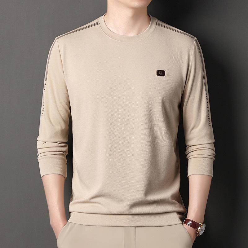 Langarm-T-Shirt Unterhemd für Herren Frühling und Herbst Neues lässiges vielseitiges trendiges Sweatshirt für Herren 4XL von Joom DACH