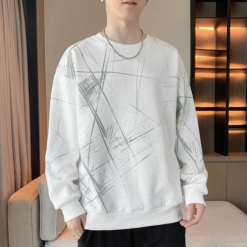 Langarm-T-Shirts für Herren, trendige lockere Hemden, neue T-Shirts, Frühlings- und Herbstoberteile, Sweatshirts M von Joom DACH