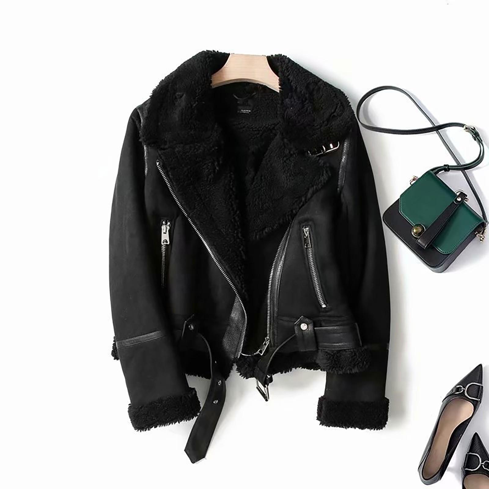 Lange, mit Daunen gepolsterte Lederjacke für Damen. Lange Steppjacke mit abnehmbarem Pelzkragen XS schwarz Lange, mit Daunen gepolsterte Lederjacke für Damen. Lange Steppjacke mit abnehmbarem Pelzkragen XS schwarz von Joom DACH