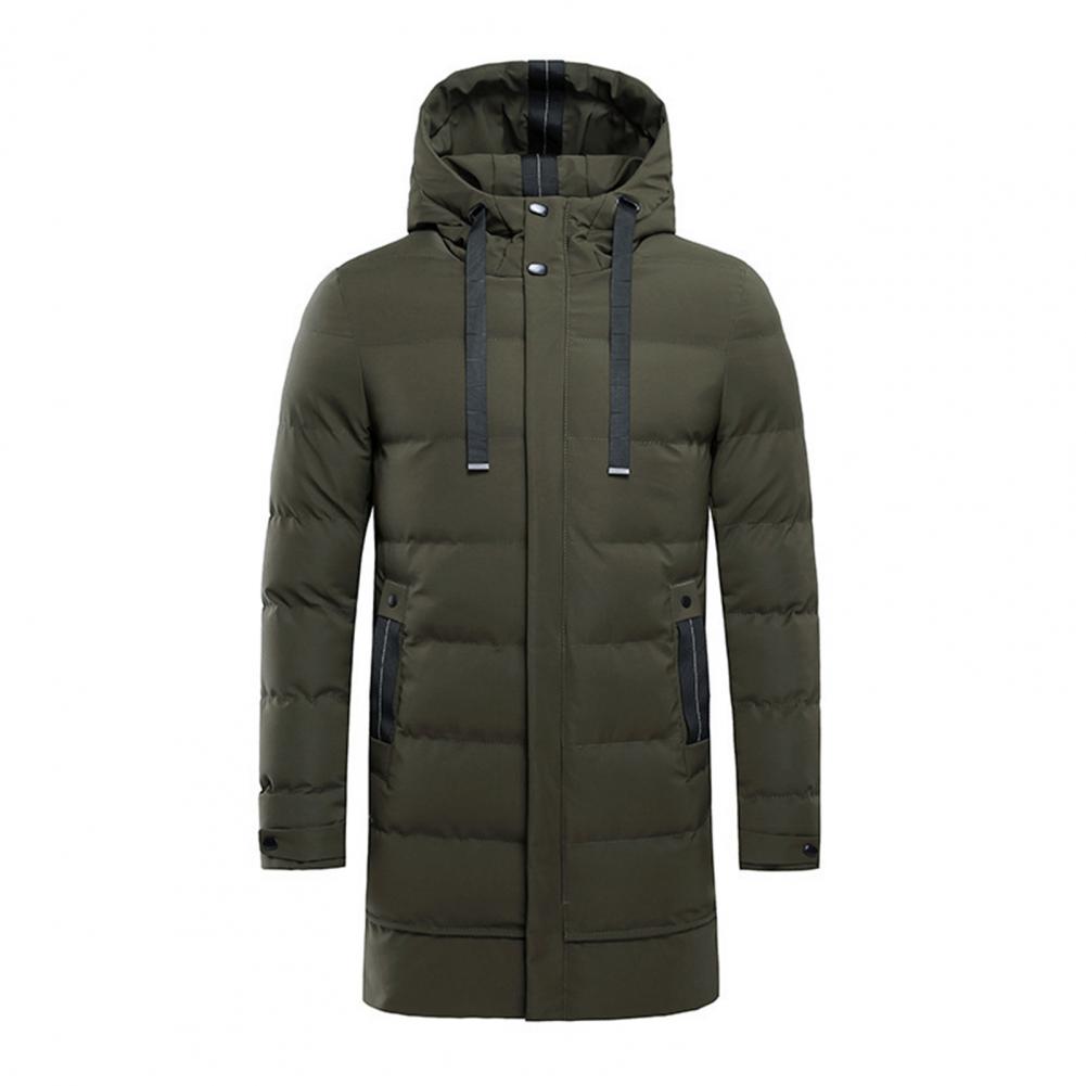 Lange, wattierte Jacke für Herren, warme Winter-Freizeitmäntel, Herrenmode, Daunenjacke 2XL grün von Joom DACH