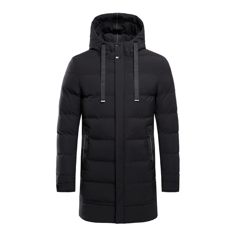 Lange, wattierte Jacke für Herren, warme Winter-Freizeitmäntel, Herrenmode, Daunenjacke 3XL schwarz von Joom DACH