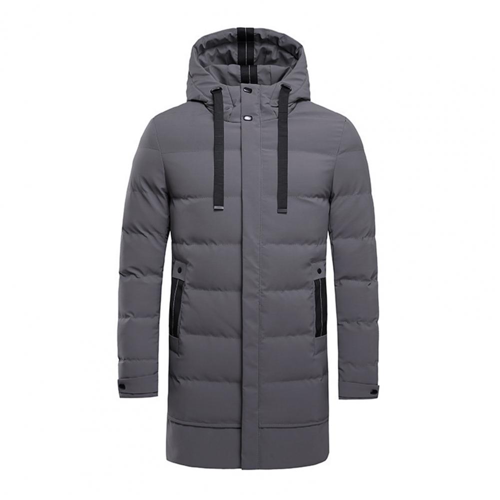 Lange, wattierte Jacke für Herren, warme Winter-Freizeitmäntel, Herrenmode, Daunenjacke 4XL grau von Joom DACH