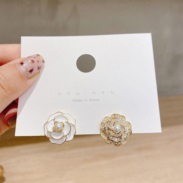 Lange Baumeln Ohrringe für Frauen 2021 Mode Voller Kristall Simulierte Perle Quaste Tropfen Ohrring Vintage Gold Brincos Schmuck meer-blaue von Joom DACH