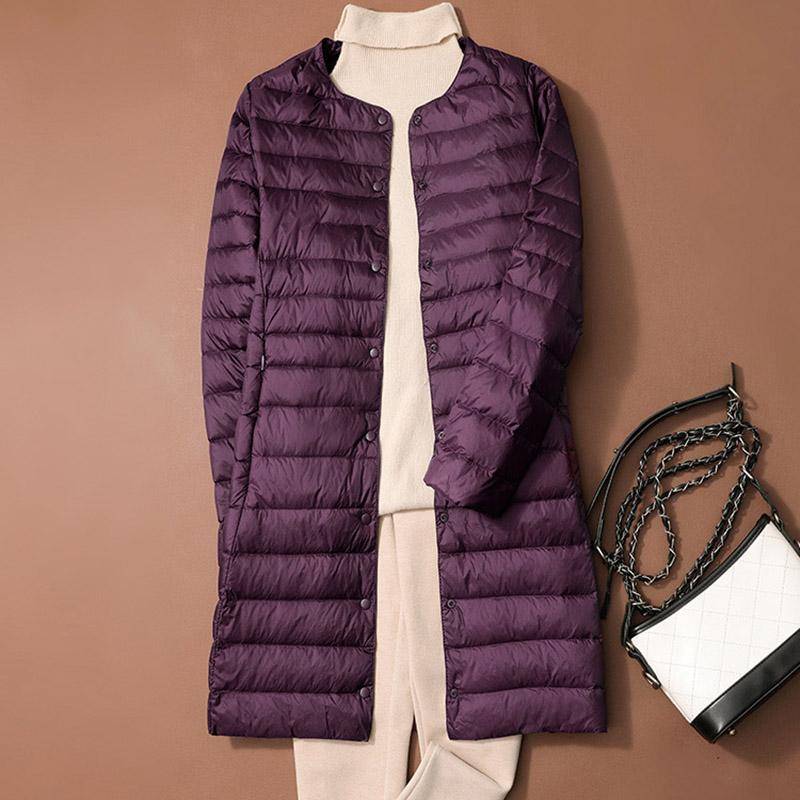 Lange Daunenjacken Damen Ultraleichter Mantel Winter Lässig Slim Schwarz Dünne Herbst Parkas XL violett Lange Daunenjacken Damen Ultraleichter Mantel Winter Lässig Slim Schwarz Dünne Herbst Parkas XL violett von Joom DACH