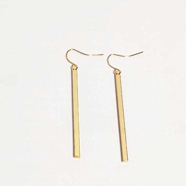 Lange Ohrstecker, Langer Temperamentvoller Schlichter Vielseitiger Ohrschmuck, Ohrringe mit Vertikalen Streifen Ohrringe Frauen gold von Joom DACH