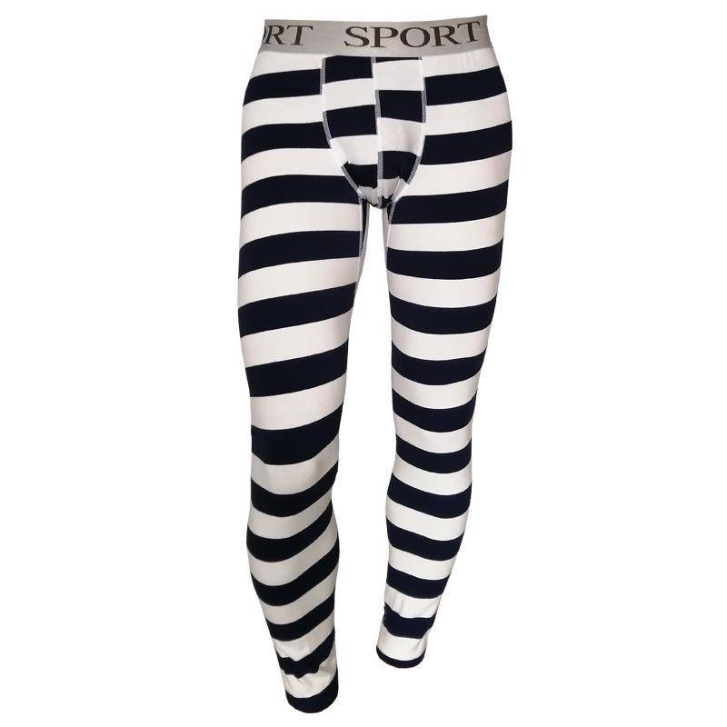 Lange Unterhose aus Baumwolle mit Streifenmuster für Herren, warme Unterwäsche für Herbst/Winter XXL Lange Unterhose aus Baumwolle mit Streifenmuster für Herren, warme Unterwäsche für Herbst/Winter XXL von Joom DACH