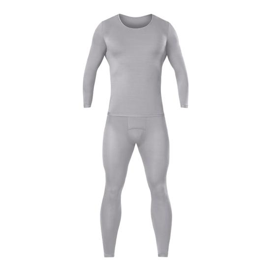 Lange Unterhosen Thermounterwäsche für Herren Ultraleichtes Baselayer Ober- und Unterteil Set für kaltes Wetter L grau von Joom DACH