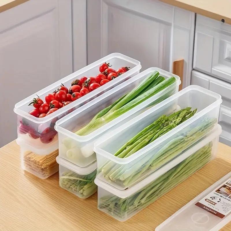 Lange rechteckige Vorratsbehälter für Lebensmittel in der Küche, wiederverwendbare Organizer-Boxen aus Kunststoff für den Kühlschrank 2PCS von Joom DACH