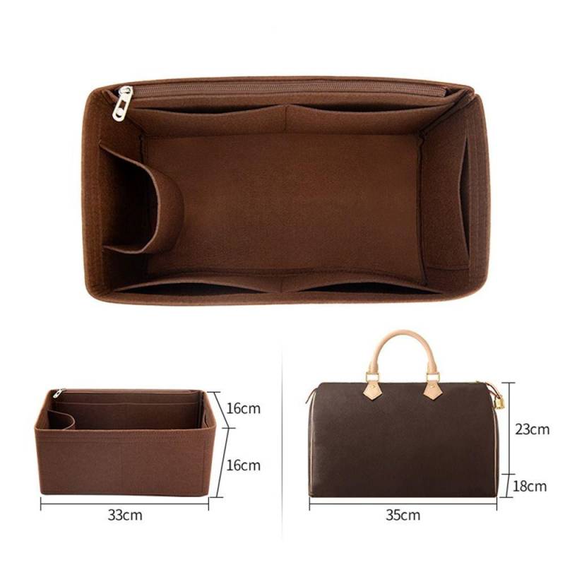 Langlebige Handtasche Tasche Zubehör Reise Lagerung Organizer Innentasche Klappe Handtasche Iiner Filz Einsatz For Speedy 35 kaffeebraun von Joom DACH
