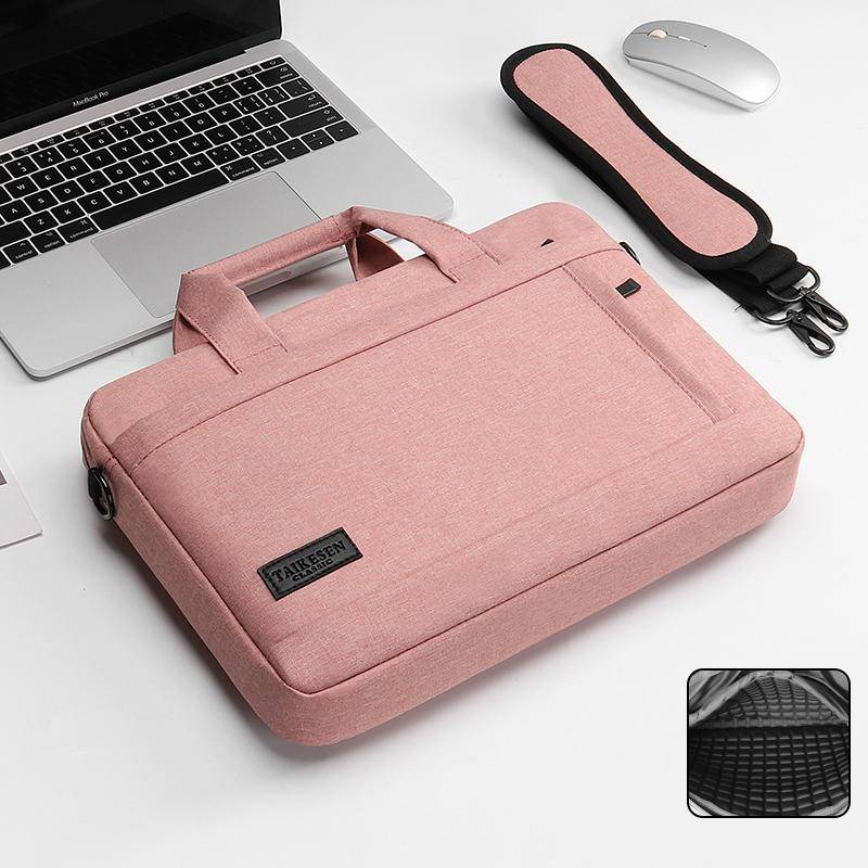 Laptop Tasche Sleeve Fall Schulter Handtasche für M1 M2 14 15 15,6 17 Zoll Macbook Air Pro 13,3 Huawei Asus Dell Notebook Aktentaschen 14inch rosa von Joom DACH