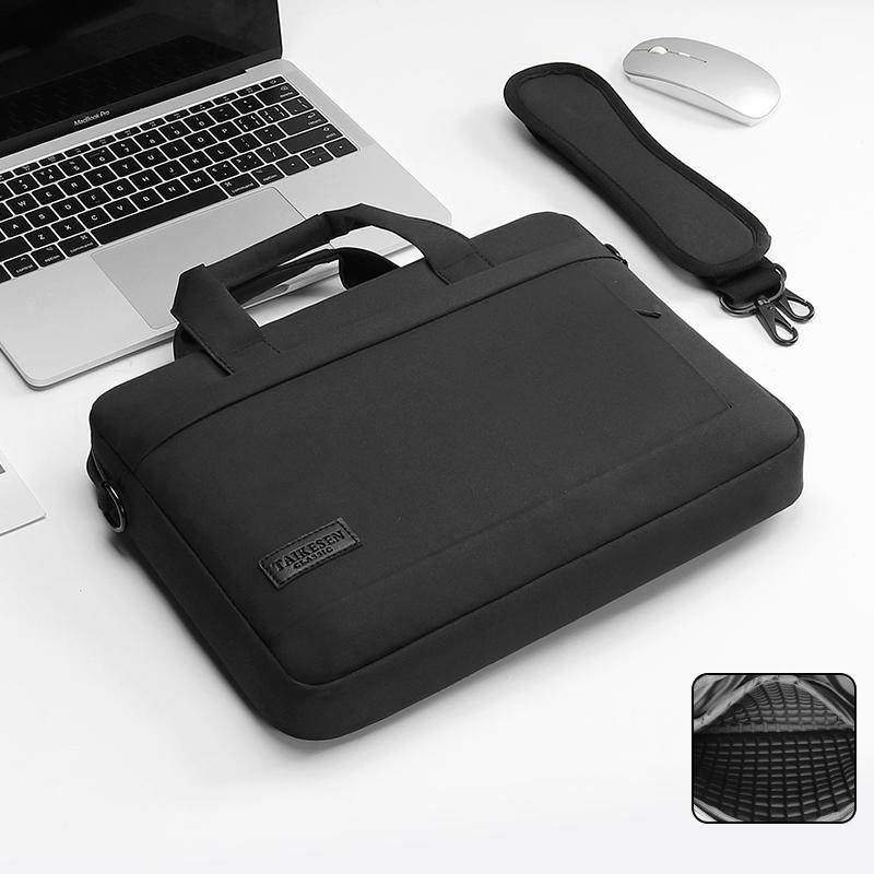 Laptop Tasche Sleeve Fall Schulter Handtasche für M1 M2 14 15 15,6 17 Zoll Macbook Air Pro 13,3 Huawei Asus Dell Notebook Aktentaschen 17.3inch schwarz von Joom DACH