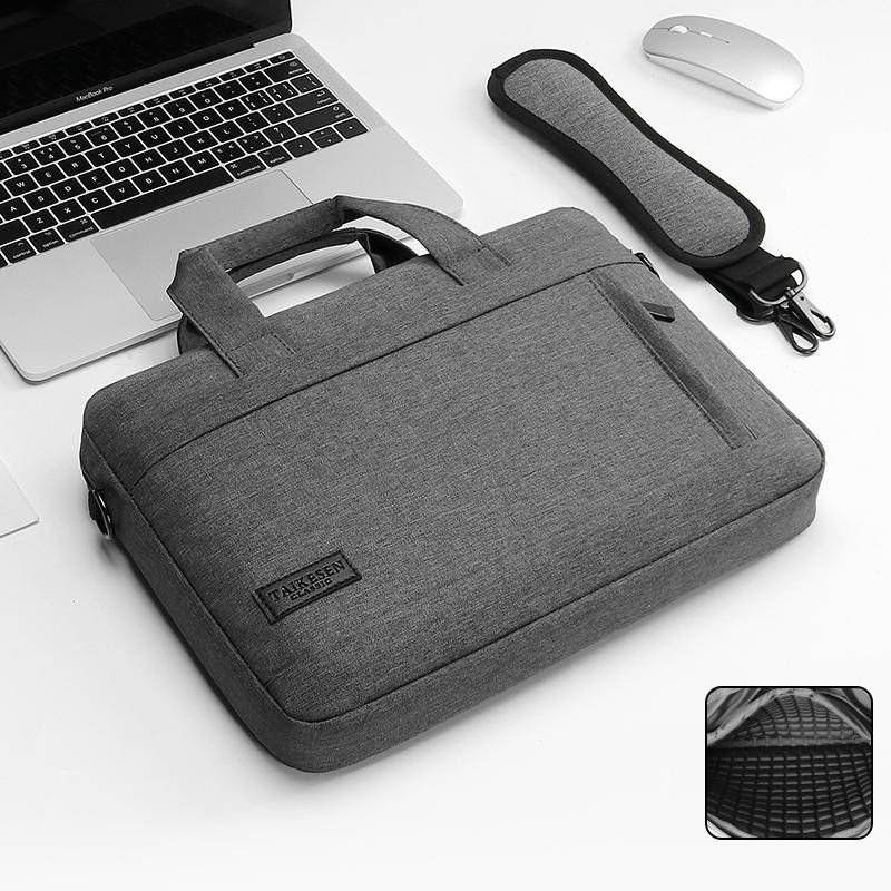 Laptop Tasche Sleeve Fall Schulter Handtasche für M1 M2 14 15 15,6 17 Zoll Macbook Air Pro 13,3 Huawei Asus Dell Notebook Aktentaschen 17.3inch dunkelgrau von Joom DACH