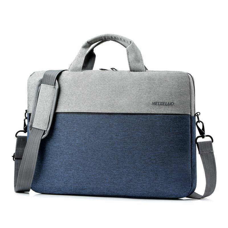 Laptoptasche Business Casual Schlicht Oxfordstoff Wasserabweisend Aktentasche Flache Innentasche Große Kapazität blau von Joom DACH
