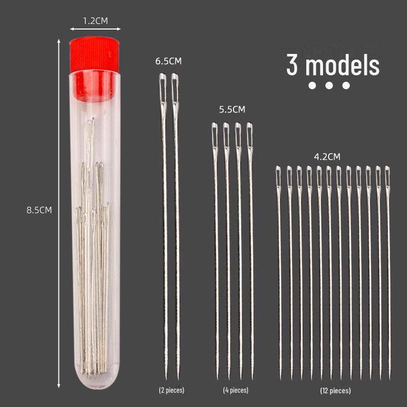 Nähnadeln aus Stahl mit großem Öhr – ideal zum Nähen mit der Hand, zum Sticken, für Steppdecken und für ältere Menschen, da sich die Nadeln leicht einfädeln lassen von Joom DACH