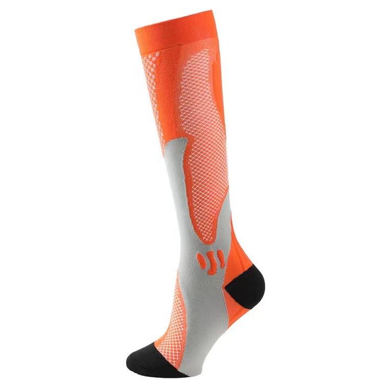 Laufen Männer Frauen Kompressionssocken Für Fußball Anti Müdigkeit Schmerzlinderung 20-30 Mmhg Schwarze Kompressionssocken Fit Für Sportsocken EU (34-39) orange von Joom DACH