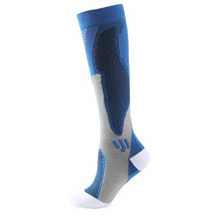 Laufen Männer Frauen Kompressionssocken Für Fußball Anti Müdigkeit Schmerzlinderung 20-30 Mmhg Schwarze Kompressionssocken Fit Für Sportsocken EU (34-39) blau von Joom DACH