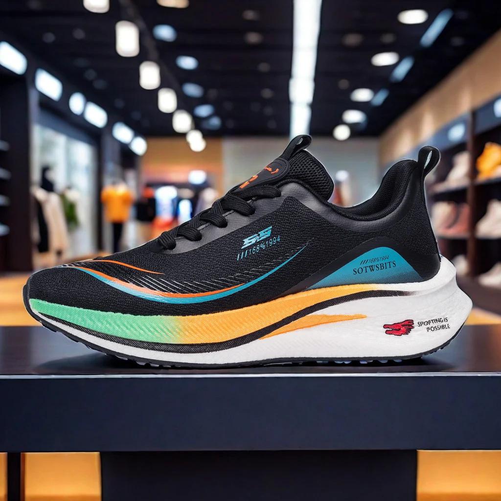 Laufschuhe Leicht Bequem Sportlich Fitnessstudio Sneaker Carbonplatte Marathonschuhe Herren Freizeitsneaker AirCushion Sport 39 schwarz von Joom DACH