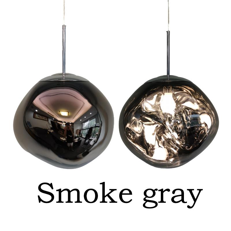 Lava Pendelleuchten für Wohnzimmer Schlafzimmer Loft LED Anhänger Deckenleuchte Glanz Home Decor Hängelampe Kronleuchter Diameter 28cm grau von Joom DACH