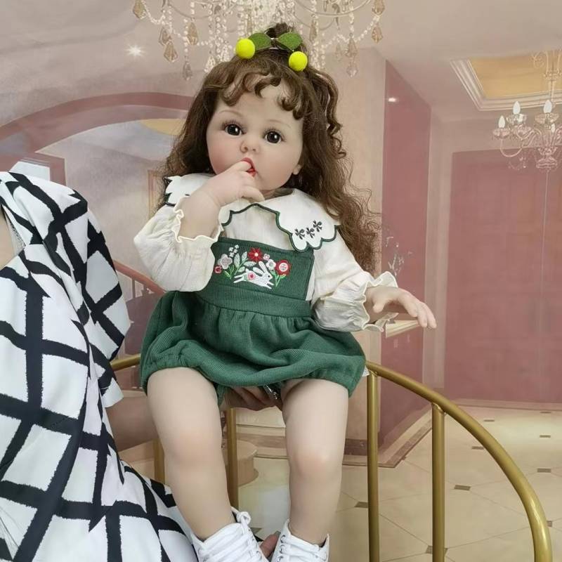 Lebensechte 60 CM 3D Farbe Haut Silikon Stoff Körper Reborn Baby Puppe Für Mädchen Kunst Bebe Mit Blutgefäße Handgemachte kleinkind von Joom DACH