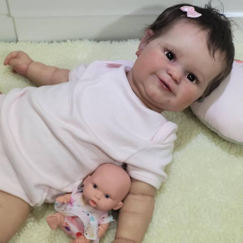 Lebensechte 60 CM 3D-paint Haut Reborn Bebe Mit Vene Tuch Körper Baby Silikon Puppe Spielzeug Maddie Für Mädchen Prinzessin kleinkind Bebe von Joom DACH