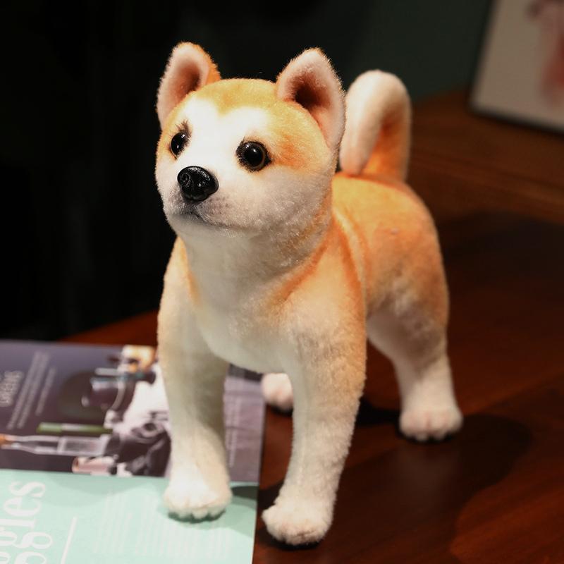 Lebensechte Akita Hund Kuscheltier Plüsch Spielzeug Niedliche Simulation Welpe Shiba Inu Flauschige Beschwichtigen Baby Puppe Geburtstagsgeschenke Für Kinder 25cm von Joom DACH