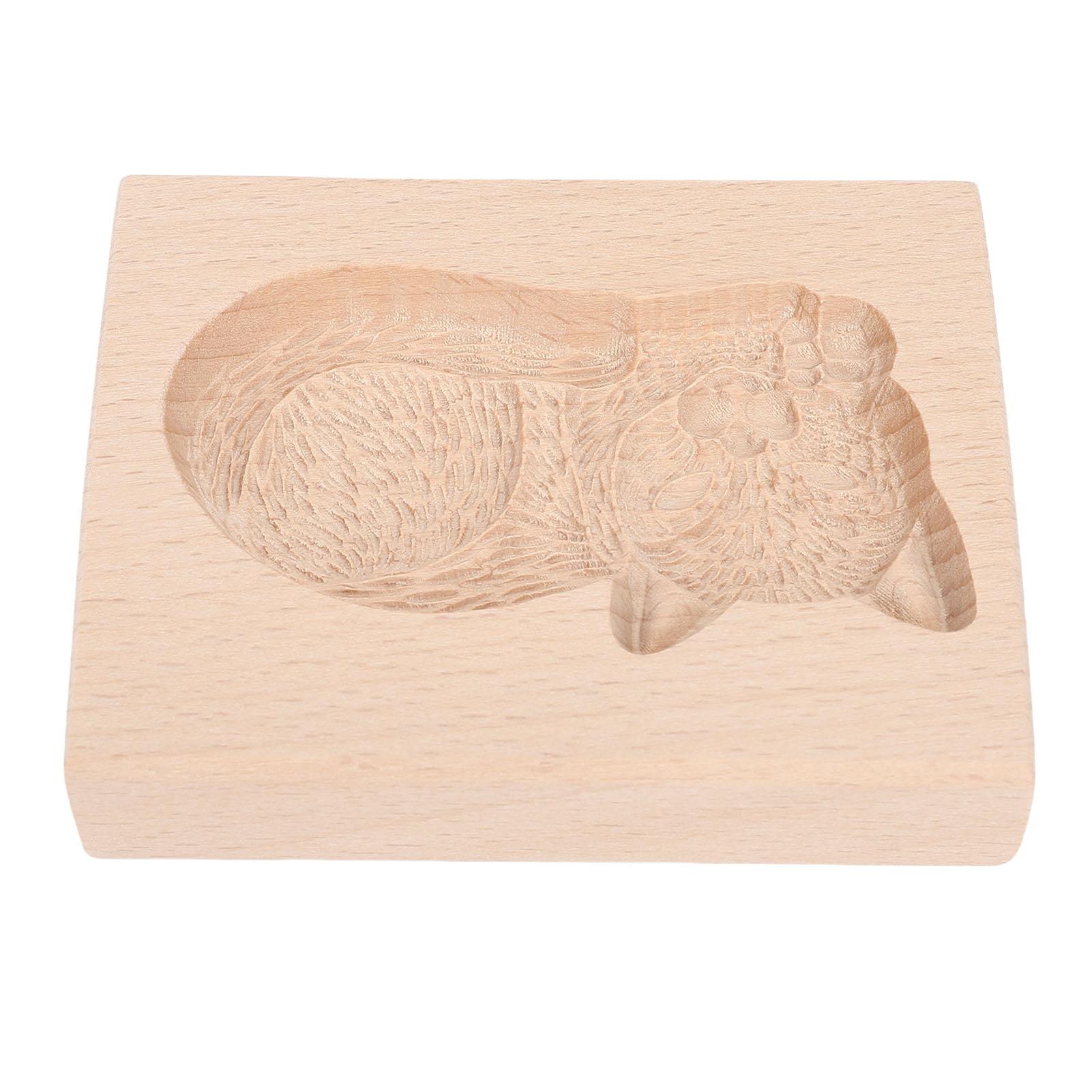 Lebkuchen-Ausstechform Buchenholz Multifunktional Leichte Reinigung Geschnitzte Keks-Ausstechform Stempel L(for 6.5-9kg) von Joom DACH