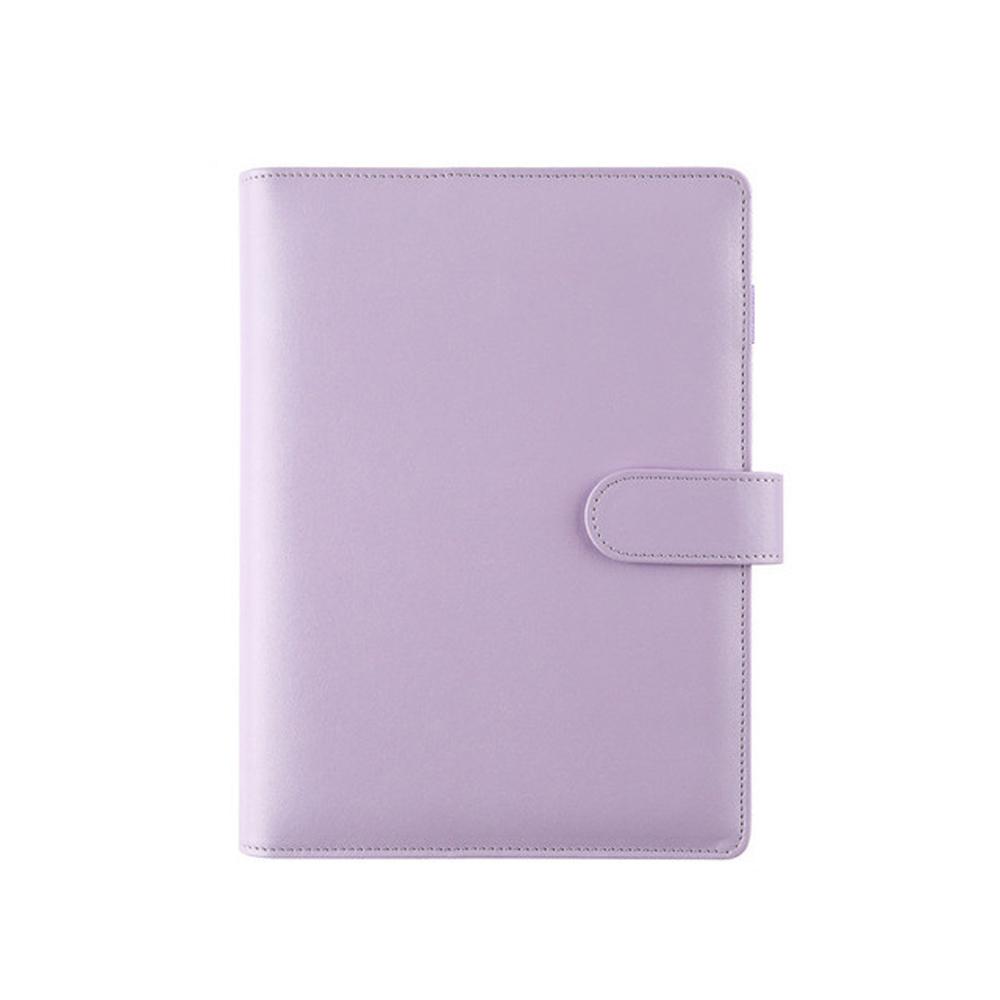 Leder A6/A5 Aktenordner Planer Buch Loseblatthülle Notizbuchhülle Notizblockhülle Binderhülle A5 violett von Joom DACH