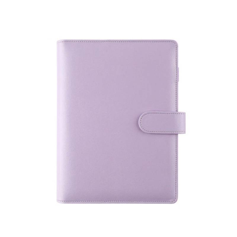 Leder A6/A5 Aktenordner Planer Buch Loseblatthülle Notizbuchhülle Notizblockhülle Binderhülle A6 violett von Joom DACH