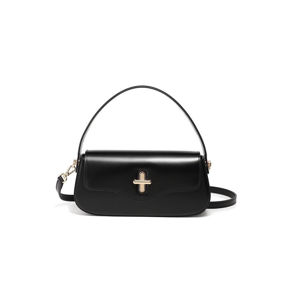 Leder Achseltasche Vielseitige Textur Schulter Handtasche Neue High-End Damen Tasche schwarz von Joom DACH