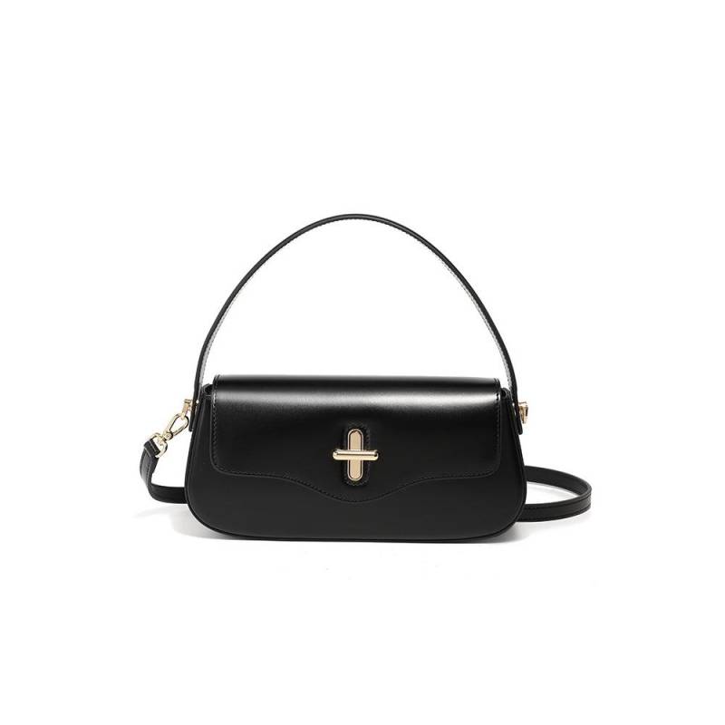 Leder Achseltasche Vielseitige Textur Schulter Handtasche Neue High-End Damen Tasche schwarz von Joom DACH