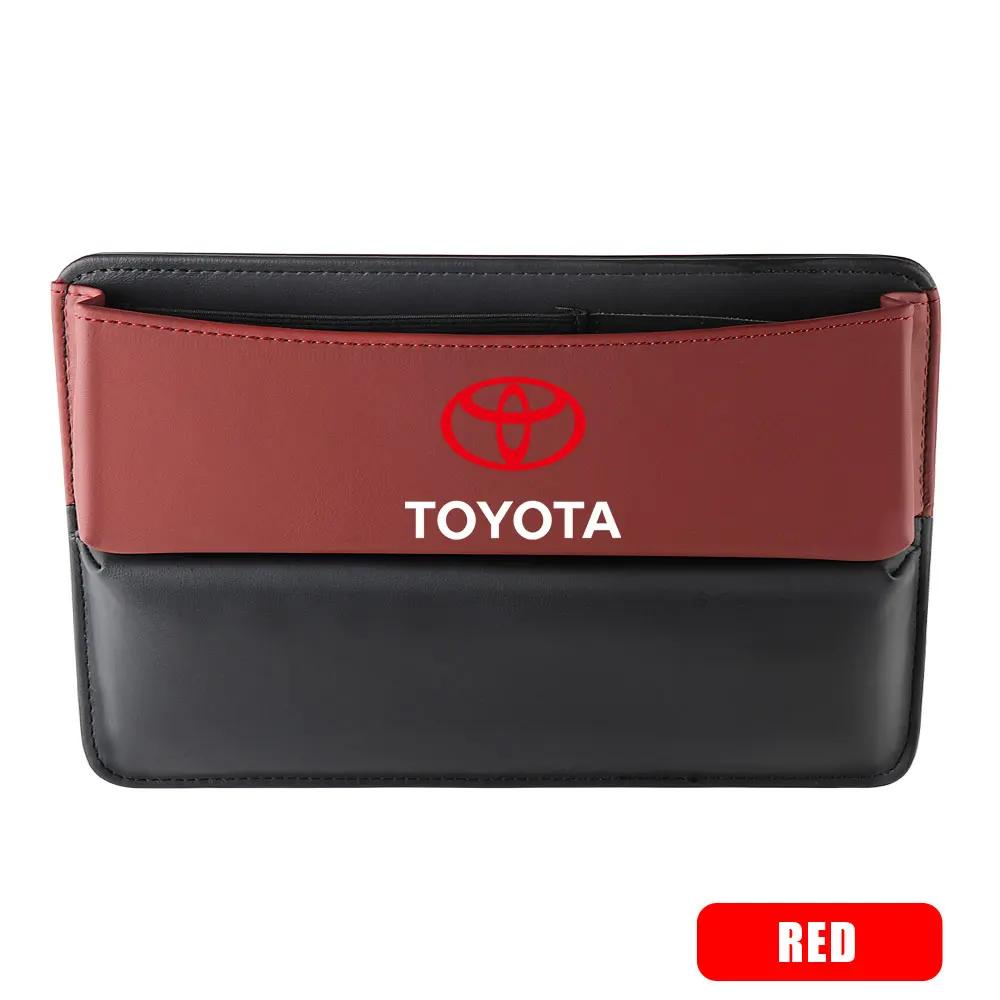 Leder Auto Sitzlücken Organizer Ritzen Aufbewahrungsbox Taschen Autozubehör Für Toyota Prado Rav4 Yaris Hilux Prius Avensis Corolla Camry 2pcs von Joom DACH