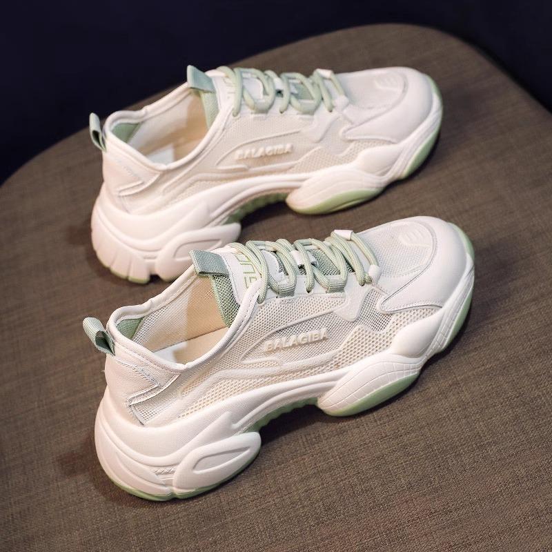 Leder Dad Schuhe Kinder Sommer Neu Mesh Atmungsaktiv Dünn Lässige Sportschuhe Dicke Sohle Erhöhend Damenschuhe 40 von Joom DACH