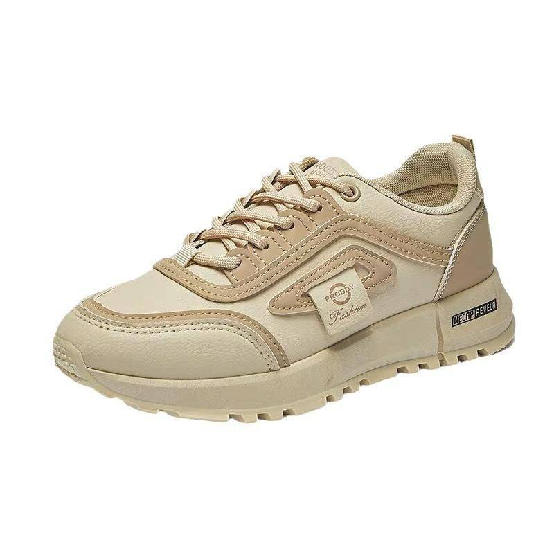 Leder Dad Schuhe Trendige Rutschfeste Mode Damen Neue Vielseitige Sportliche Freizeitschuhe Leichte Laufschuhe 40 von Joom DACH