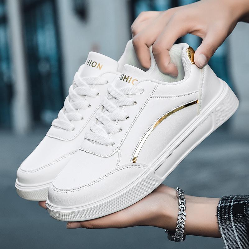 Leder Damen Schuhe Sneaker Trend Freizeitschuh Italienisch Atmungsaktiv Freizeit Sneaker Rutschfestes Schuhwerk Damen Vulkanisierte Schuhe 36 gold von Joom DACH