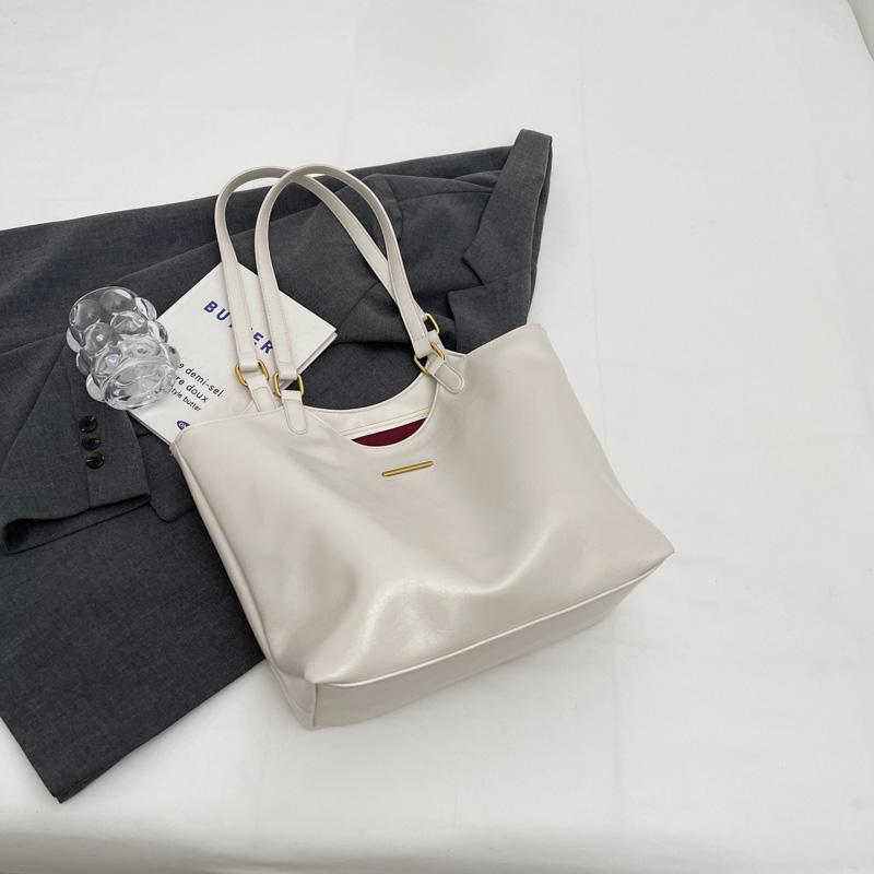 Leder-Einkaufstasche, Damen-Umhängetasche, große Kapazität, Handtasche weiß von Joom DACH