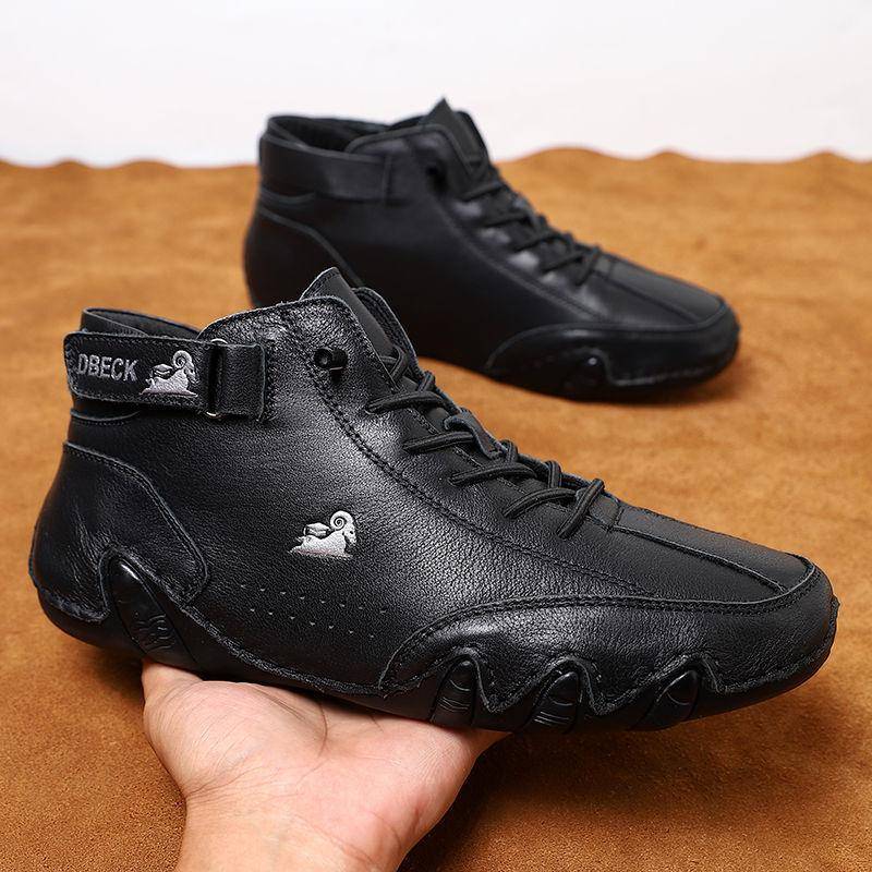 Leder Freizeitschuhe für Herren Sneakers Luxus Neu in der Herrenmode Halbschuhe Schnürschuhe Herren Stiefeletten Bequemer Herrenschuh 41 von Joom DACH