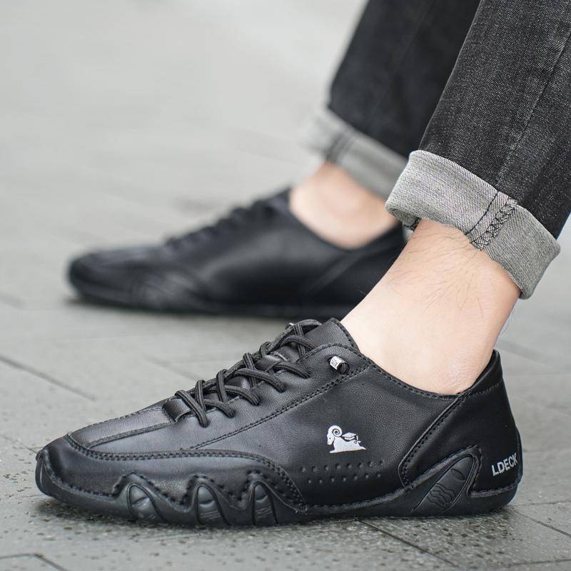 Leder Freizeitsneaker Schuhe für Herren Neu in Mode Handgefertigt Hohe Qualität Slipper Schuhe kostenloser Versand Luxus Herrenschuhe 40 von Joom DACH