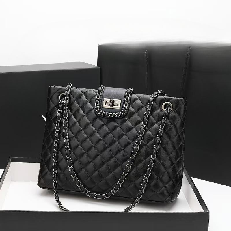 Leder Große Kapazität Tragetasche Damen Schulterketten-Tasche Vielseitig von Joom DACH