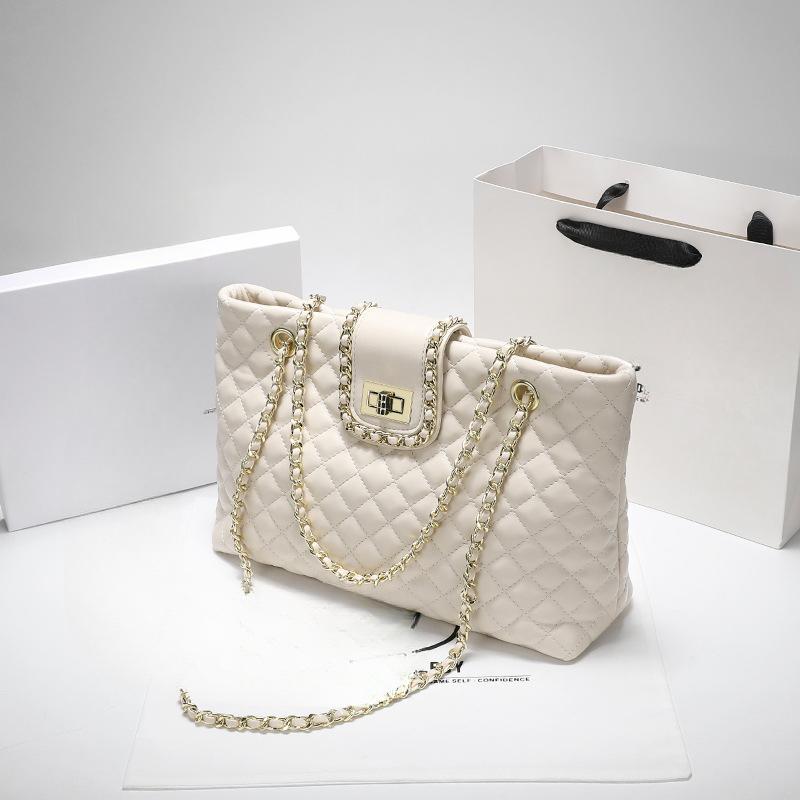 Leder Große Kapazität Tragetasche Damen Schulterketten-Tasche Vielseitig von Joom DACH