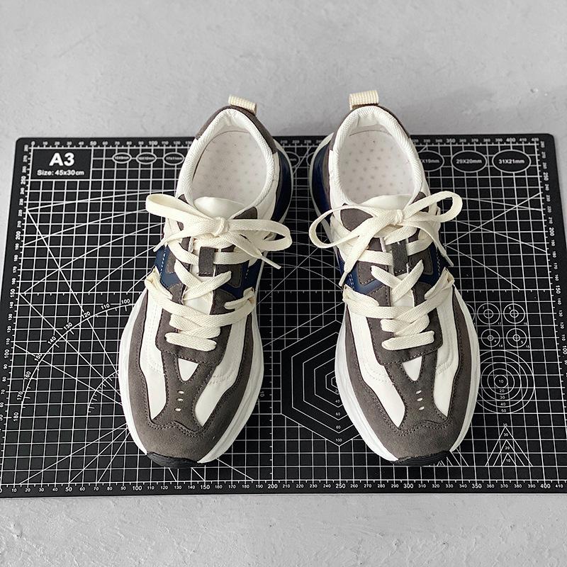 Leder Herren Causal Schuhe Frühling Sommer Herren Plateau Schuhe Lauf-Sneakers Schnürschuhe Flats Atmungsaktiv Outdoor Sapato Masculino 39 von Joom DACH