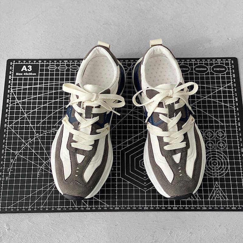 Leder Herren Causal Schuhe Frühling Sommer Herren Plateau Schuhe Lauf-Sneakers Schnürschuhe Flats Atmungsaktiv Outdoor Sapato Masculino 39 von Joom DACH