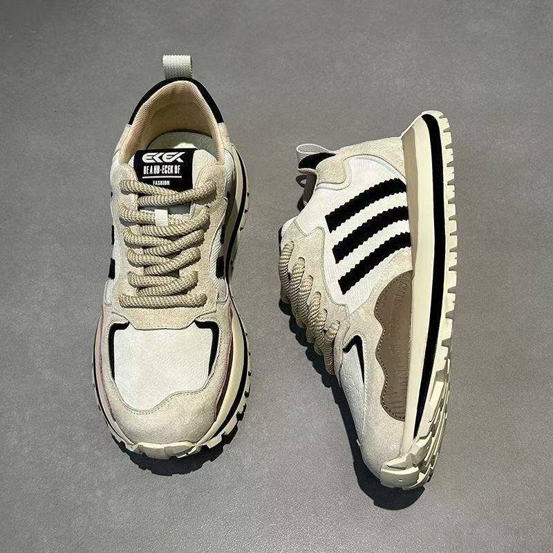 Leder Herrenschuhe 2025 neue Winter koreanische Version Trend Sport Casual Black Board Schuhe Herren vielseitige Plattform trendige Schuhe 40 von Joom DACH