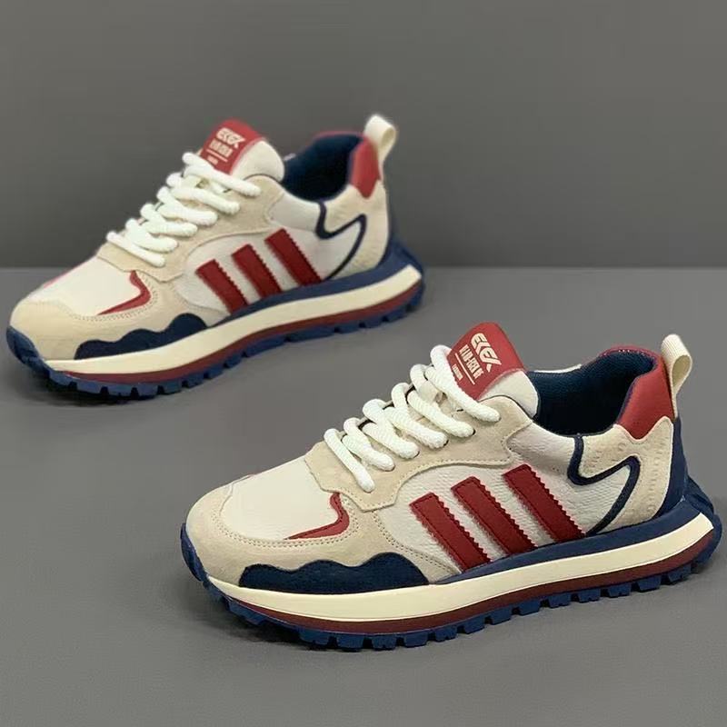 Leder Herrenschuhe 2025 neue Winter koreanische Version Trend Sport Casual Black Board Schuhe Herren vielseitige Plattform trendige Schuhe 44 rot von Joom DACH