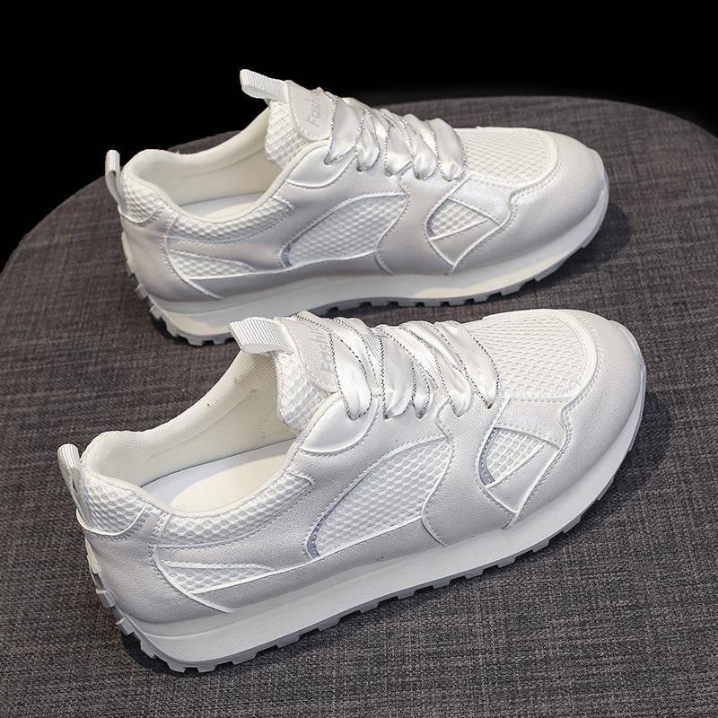 Leder Mesh Atmungsaktiv Forrest Gump Schuhe Kinder Sommer Neu Dicksohlige Leichte Weiße Schuhe Lässige Sportschuhe Damen 40 von Joom DACH