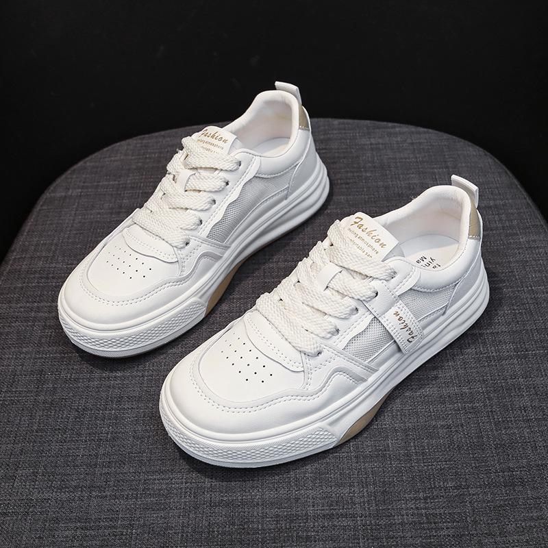 Leder Mesh Atmungsaktiv Kleine Weiße Schuhe Kinder Sommer Neu Flache Sohle Leichte Einzelne Schuhe Lässige Sportschuhe Board Schuhe 40 von Joom DACH