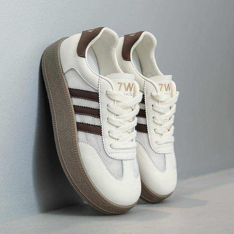Leder Mesh Atmungsaktiv Sommer Kleine Weiße Schuhe Kinder Neue Vielseitige Dicke Basisplattenschuhe Lässige Sportliche Einzelne Schuhe Frauen 40 von Joom DACH