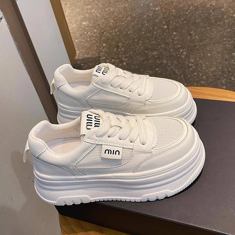 Leder Mesh Atmungsaktive Kleine Weiße Schuhe Kinder Sommer Neu Dicksohlige Erhöhende Board Schuhe Leichte Lässige Sportschuhe 34 von Joom DACH